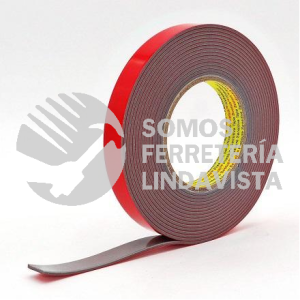 4611 70006291614 CINTA VHB CONFORMABLE DE DOBLE CARA ESPUMA ACRILICA ROJA 3/4" 18X33MM 3M