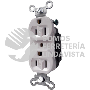 M5250B CONTACTO DUPLEX BLANCO ATERRIZADO 15A 125V ARROW HART COOPER