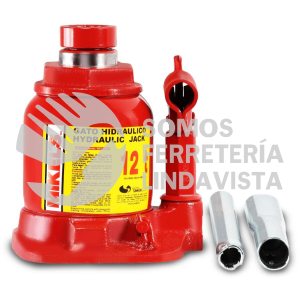 GH-12CH GATO HIDRAULICO DE BOTELLA CON TORNILLO DE EXTENSION DE 12 TONELADAS CHAPARRO MIKELS