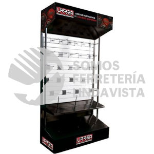 EXDA EXHIBIDOR DE PISO PARED PARA DISCOS 120 X 50 X 230 CM URREA