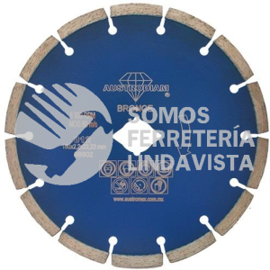 812 DISCO DE DIAMANTE AZUL SEGMENTADO USO GENERAL (7"X0 085"X7/8") AUSTRODIAM AUSTROMEX