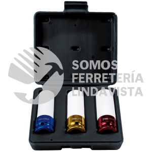 7300MP JUEGO DE 3 DADOS DE IMPACTO METRICOS CUADRO DE 1/2" CON PROTECCION NYLAMID URREA