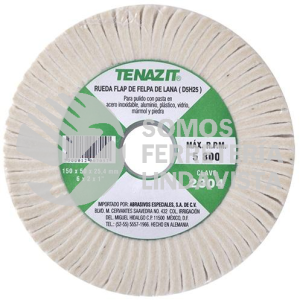 2304 RUEDA FLAP DE FEPA (6"X2"X1") TENAZIT