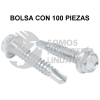 44401 PIBR-1 BOLSA CON 100 PIJAS 1" CABEZA HEXAGONAL PUNTA DE BROCA FIERO