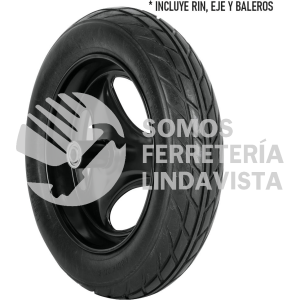 19658 RN-X LLANTA COMPLETA IMPONCHABLE 16" INCLUYE EJE Y BALEROS TRUPER