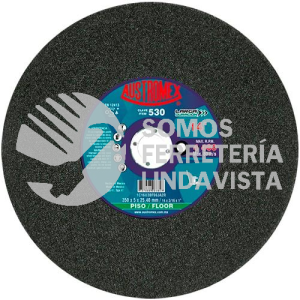 530 DISCO PARA CORTE DE PIEDRA LARGA DURACION TIPO 41 GRANO 16 (14"X3/16"X1") AUSTROMEX