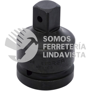 7656 ADAPTADOR CON BARRENO PASADO PARA DADO DE IMPACTO CUADRO DE 1" HEMBRA A 3/4" MACHO URREA