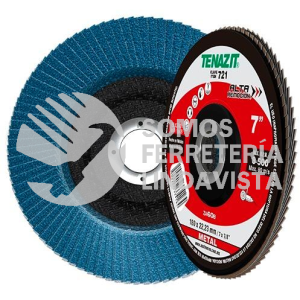 721 DISCO LAMINADO LARGA DURACION TIPO B GRANO 60 (7"X7/8") TENAZIT