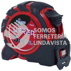 1589HD FLEXOMETRO CON CARCASA DE CAUCHO ANTI-IMPACTO 8 M X 27 MM URREA