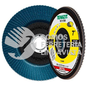 1730 DISCO LAMINADO CLASICA TIPO B GRANO 40 (7"X7/8") TENAZIT
