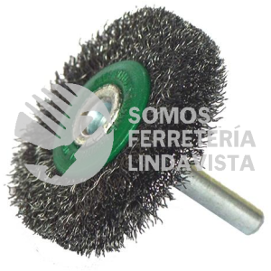 2195 CEPILLO CIRCULAR DE ALAMBRE ONDULADO CON VASTAGO (2-3/4"X1/2"X1/4") TENAZIT