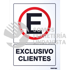 SES37 SEÑAL "EXCLUSIVO CLIENTES" SURTEK