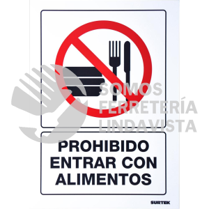 SES38 SEÑAL "PROHIBIDO ENTRAR CON ALIMENTOS" SURTEK
