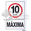 SES50 SEÑAL "10 KM/H MAXIMA" SURTEK