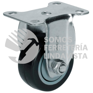 RG7F RODAJA DE POLIURETANO NEGRO FIJA 3" SURTEK