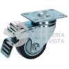 RG7B RODAJA DE POLIURETANO NEGRO GIRATORIA CON FRENO 3" SURTEK