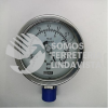 2000SSV100 VACUOMETRO INDICADOR DE VACIO CARAT 100MM 4" DE GLICERINA RANGO -1BAR A 0 (-14PSI A 0) CONEXION INFERIOR 1/2" NPT CAJA AI 304 BOURDON Y CONEX AI 316 DEWIT