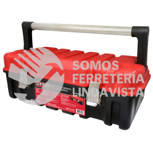 CPUC20R CAJA PORTAHERRAMIENTAS PLASTICA COMPACTA CON BROCHES METALICOS Y TAPA ROJA 21" X 11" X 7" URREA