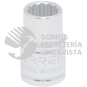 5210M DADO CUADRO DE 3/8", 12 PUNTAS, METRICO, 10 MM URREA
