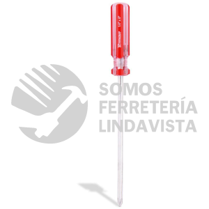 DC-146 DESARMADOR DE CRUZ PHILLIPS 1/4" X 6" BARRA ACERO CROMADO MANGO DE PVC TAMER