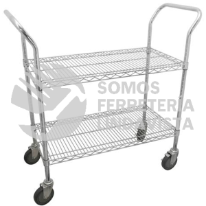 44184 CARRO UTILITARIO DE ALAMBRE 24X18" 2 NIVELES URREA
