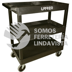 9980P CARRO UTILITARIO PLASTICO 35" X 18" 3 NIVELES URREA