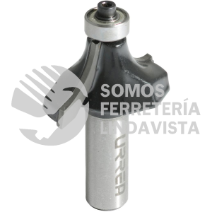 BR1420 BROCA PARA ROUTER DE ACERO REDONDEADORA CON BALERO 1-1/4" ZANCO DE 1/4" URREA