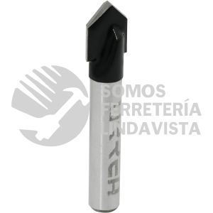 BR1402 BROCA PARA ROUTER DE ACERO CORTE EN "V" 3/8" ZANCO DE 1/4" URREA