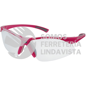 USL008 LENTES DE SEGURIDAD MODELO ORION, TRANSPARENTES CON ROSA URREA