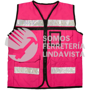 USCH81 CHALECO DE SEGURIDAD TIPO SUPERVISOR CERRADO CON REFLEJANTE ROSA CH URREA