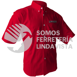 CAMC201C CAMISA DE MANGA CORTA PARA CABALLERO COLOR ROJO TALLA CH URREA