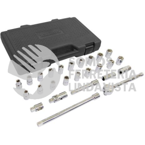 JD1203 JUEGO COMBINADO DE 26 DADOS Y ACCESORIOS 1/2" SURTEK