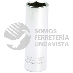 F4412HLM DADO LARGO METRICO CUADRO DE 1/4", 6 PUNTAS, 12 MM SURTEK