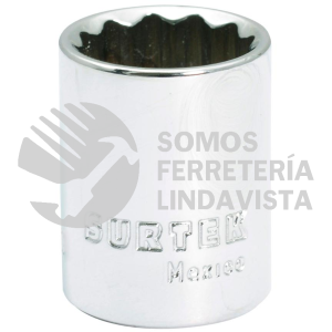 F5116M DADO METRICO CUADRO DE 3/8", 12 PUNTAS, 16 MM SURTEK