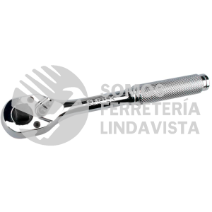 F5851 MATRACA TRIPLE PARA DADOS CUADRO DE 1/4", 3/8", Y 1/2", CABEZA TIPO PERA, MANGO MOLETEADO SURTEK
