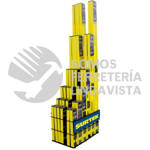 126121 RACK CON NIVELES DE ALUMINIO, 37 PIEZAS SURTEK