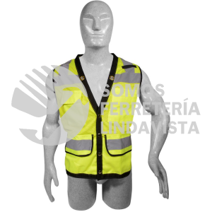 137549 CHALECO DE SEGURIDAD TIPO SUPERVISOR CERRADO DE ALTA VISIBILIDAD AMARILLO UNITALLA SURTEK