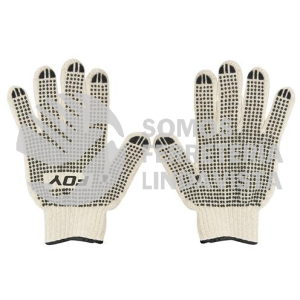 144153 GUANTES DE ALGODON CON PUNTOS PVC TALLA MEDIANA FOY