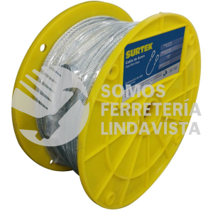 CA122 CABLE DE ACERO CON GUARDACABO 1/16" X 152 M SURTEK
