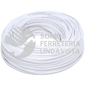 136955 CABLE ELECTRICO POT CCA 2 X 18, 100 M COLOR BLANCO SURTEK