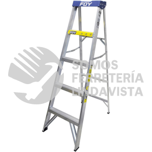 ETF4 ESCALERA DE TIJERA TIPO 3 DE ALUMINIO Y TAPA PLASTICA CON 4 PELDAÑOS FOY