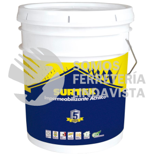 IMB5 CUBETA DE IMPERMEABILIZANTE 19 LT COLOR BLANCO CON PROTECCION DE 5 AÑOS SURTEK