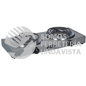 144711 PARRILLA ELECTRICA 2 QUEMADORES DE LAMINA CON ASA FOY