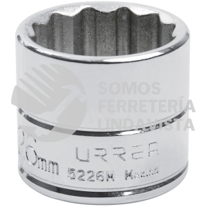 5226M DADO CUADRO DE 3/8", 12 PUNTAS, METRICO, 26 MM URREA