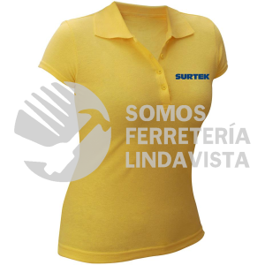 SPODAC PLAYERA TIPO POLO PARA DAMA COLOR AMARILLO TALLA CH SURTEK