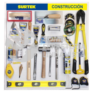TCON1 TABLA EXHIBIDORA DE HERRAMIENTA PARA CONSTRUCCION 80 X 80 CM SURTEK