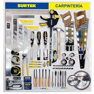 TCAR1 TABLA EXHIBIDORA DE HERRAMIENTA PARA CARPINTERIA 80 X 80 CM SURTEK