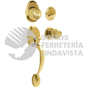 13GA GATILLO OVALADO SOLIDO PARA ENTRADA FUNCION SENCILLA, LATON BRILLANTE, VISUAL LOCK