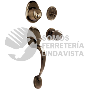 14GA GATILLO OVALADO SOLIDO PARA ENTRADA FUNCION SENCILLA, LATON ANTIGUO, VISUAL LOCK