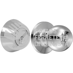 11CB COMBO DE POMO BOLA FUNCION SENCILLA, ACERO INOXIDABLE, LLAVE ESTANDAR, BLISTER LOCK